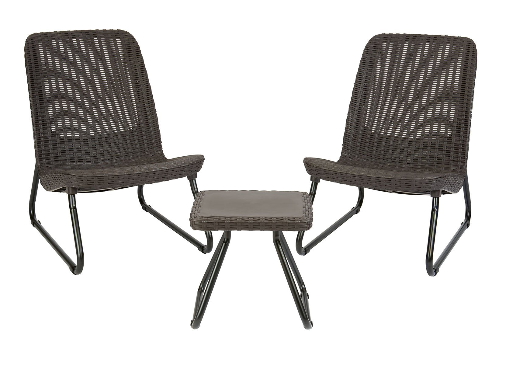Keter Rio 3-teiliges Gartenmöbel-Set, Kunststoff-Rattan