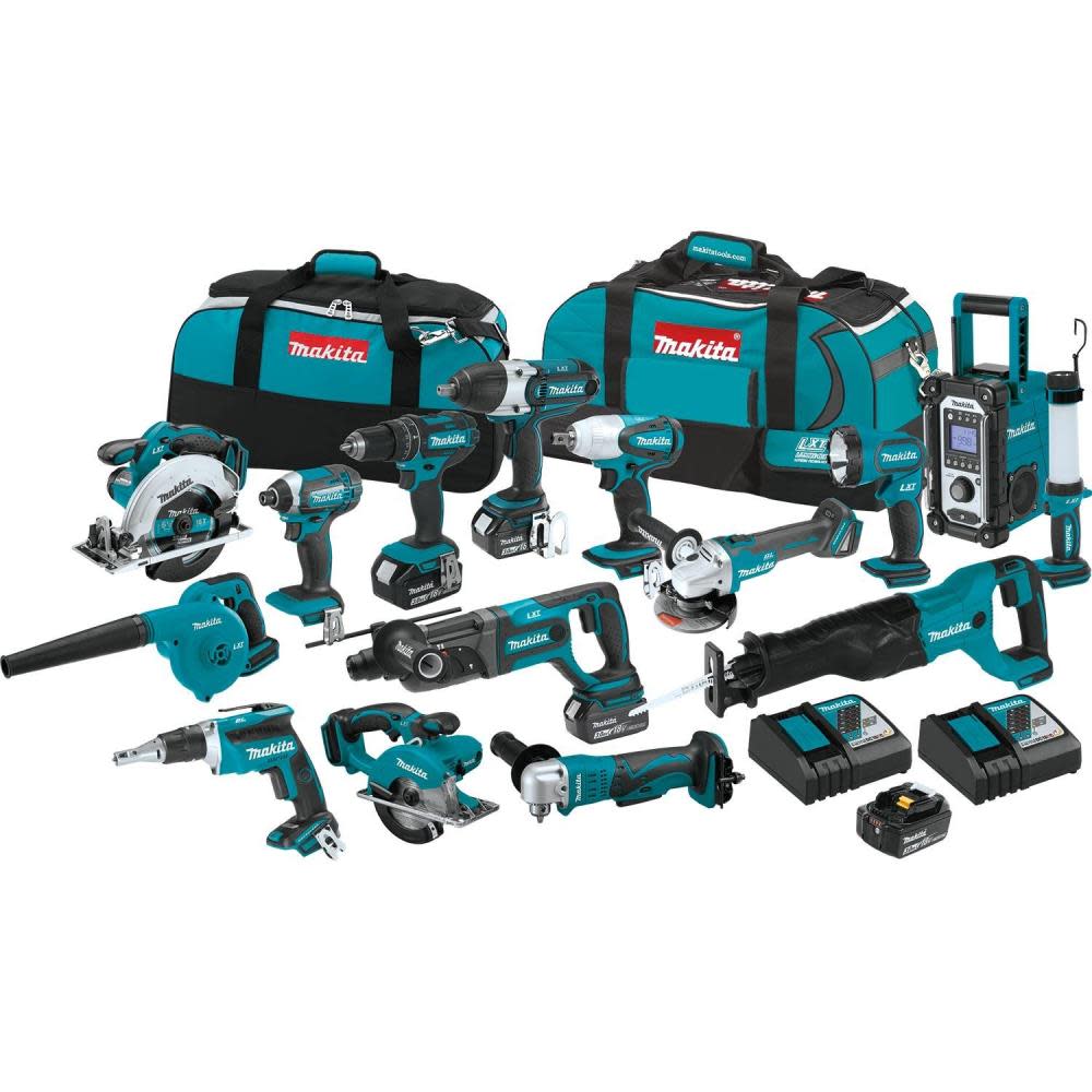 Makita 18V LXT Akku-Werkzeugset, 15-teilig