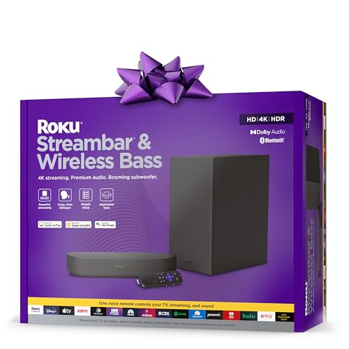 4K HDR Streaming Device & Premium Roku Soundbar