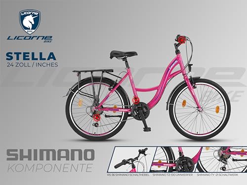 Licorne Bike Stella Cityfahrrad, 21-Gang, verschiedene Größen